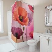 Rideaux De Douche Pavot orange (En situation)