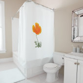 Rideaux De Douche pavot orange (En situation)