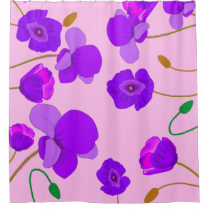 Rideaux De Douche Pavot (Papaver somniferum) Lilac