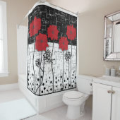 Rideaux De Douche Pavot rouge (En situation)