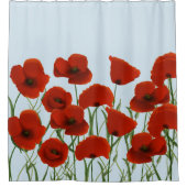 Rideaux De Douche Pavots rouges floraux (Devant)