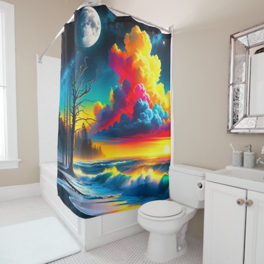 Rideaux De Douche Paysage (En situation)