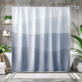 Rideaux De Douche Paysage Abstrait bleu-gris sérique