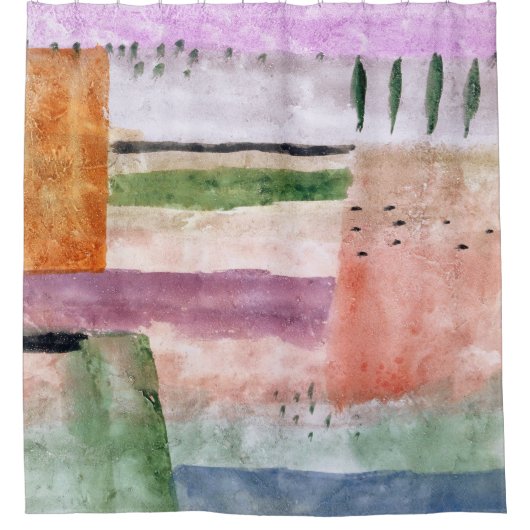 Rideaux De Douche Paysage avec peupliers - Paul Klee - Art Abstrait (Devant)