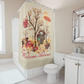 Rideaux De Douche Paysage bienvenu d'automne d'automne (En situation)