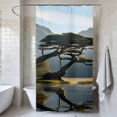 Rideaux De Douche Paysage bruyant Pine Tree à thème extérieur
