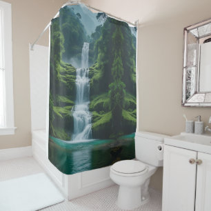Rideaux De Douche Paysage de cascade magique
