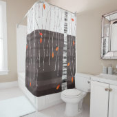 Rideaux De Douche Paysage d'hiver Art Arbre (En situation)