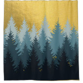 Rideaux De Douche Paysage d'or des arbres forestiers (Devant)