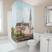 Rideaux De Douche Paysage européen (En situation)