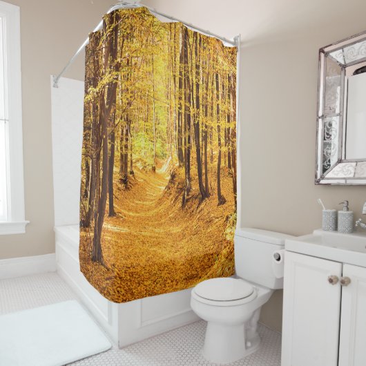Rideaux De Douche Paysage forestier d'automne (En situation)