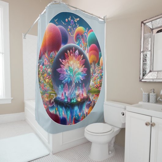 Rideaux De Douche Paysage Imaginaire (En situation)