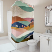 Rideaux De Douche Paysage texturé (En situation)