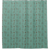 Rideaux De Douche Peaceful Holiday Curtain Retro Pastel Bathroom (Devant)