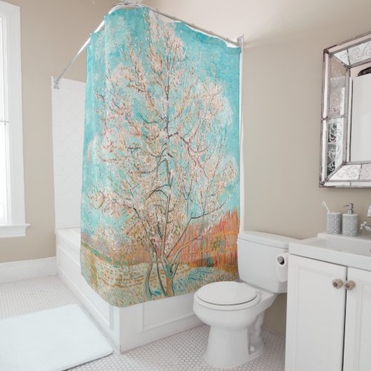 Rideaux De Douche Peach Tree rose, Vincent van Gogh (En situation)