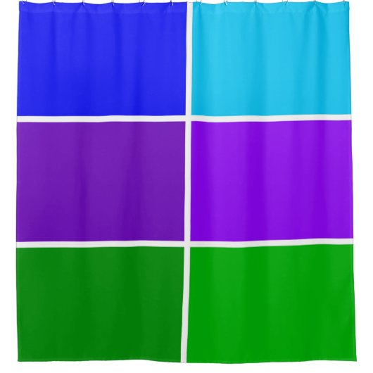 Rideaux De Douche Peacock Color Geometric blocs (Devant)