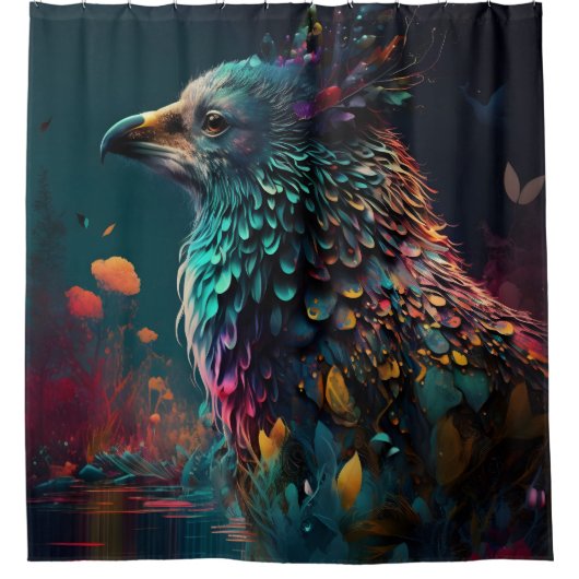 Rideaux De Douche Peacock coloré (Devant)