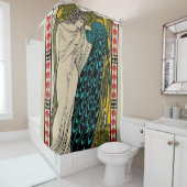Rideaux De Douche Peacock Fine Art Bird Nouveau (En situation)