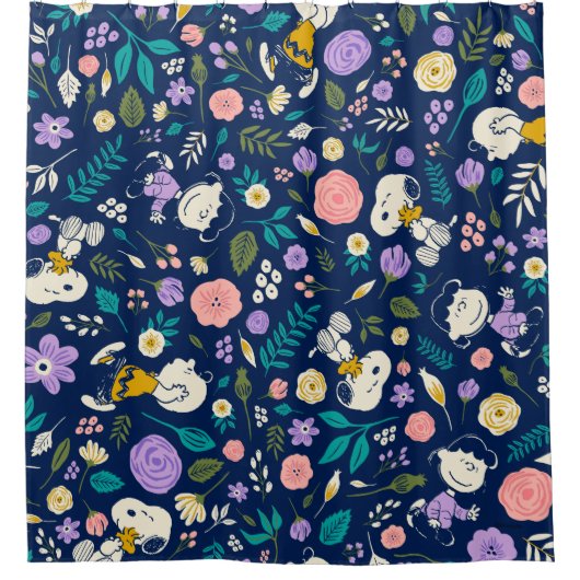 Rideaux De Douche Peanuts In Bloom Pattern (Devant)