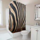 Rideaux De Douche peau de cheveux de zebraskin, animal, arrière - pl (En situation)