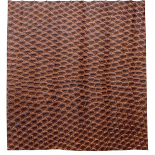 Rideaux De Douche Peau de crocodile : Texture en cuir Brown