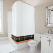 Rideaux De Douche Pêche Blanche Et Vert (En situation)