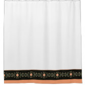 Rideaux De Douche Pêche Blanche Et Vert (Devant)