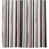 Rideaux De Douche Pêche et rayures Abstraites grises (Devant)