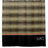 Rideaux De Douche Pêcheur Brook Truite Poisson Olive Black White Rus (Devant)