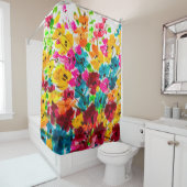 Rideaux De Douche peindre peinture fleurs texture, peindre fl brilla (En situation)