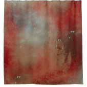 Rideaux De Douche Peint Abstrait bleu or rouge (Devant)