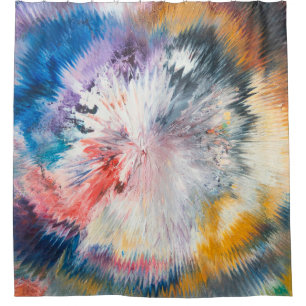 Rideaux De Douche Peinture à l'huile 4K. Une abstraction créative co