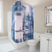 Rideaux De Douche Peinture à l'huile Abstraite sur toile, dessinée à (En situation)