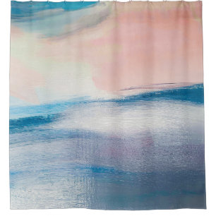 Rideaux De Douche Peinture à l'huile Abstraite, texture de toile.