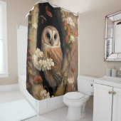 Rideaux De Douche Peinture à l'huile de hibou adorable (En situation)