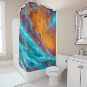 Rideaux De Douche Peinture à l'huile sur toile. arrière - plan artis (En situation)