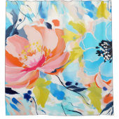 Rideaux De Douche Peinture à motif floral Abstrait (Devant)