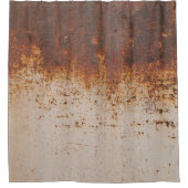 Rideaux De Douche Peinture à peeling, texture murale rouillée. (Devant)