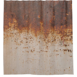 Rideaux De Douche Peinture à peeling, texture murale rouillée.