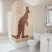 Rideaux De Douche Peinture à points de kangourou autochtone (En situation)