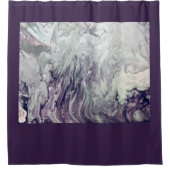 Rideaux De Douche Peinture à spirale violette et grise (Devant)