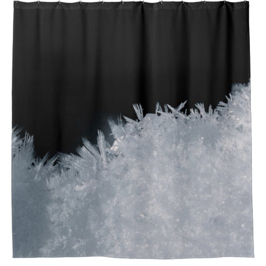 Rideaux De Douche Peinture abstraite blanche et bleue (Devant)