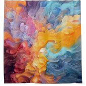 Rideaux De Douche Peinture Abstraite colorée Art (8) (Devant)