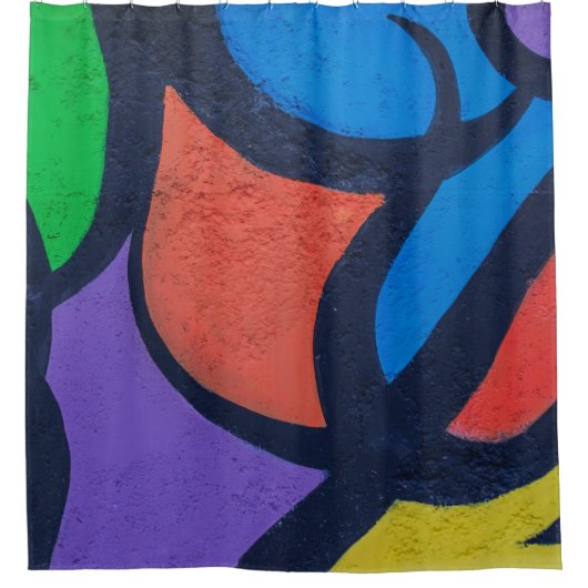 Rideaux De Douche Peinture abstraite multicolore (Devant)