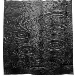RIDEAUX DE DOUCHE PEINTURE ABSTRAITE NOIRE ET BLANCHE