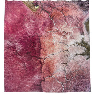 Rideaux De Douche Peinture abstraite rouge et brune