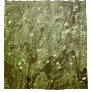 Rideaux De Douche Peinture abstraite verte