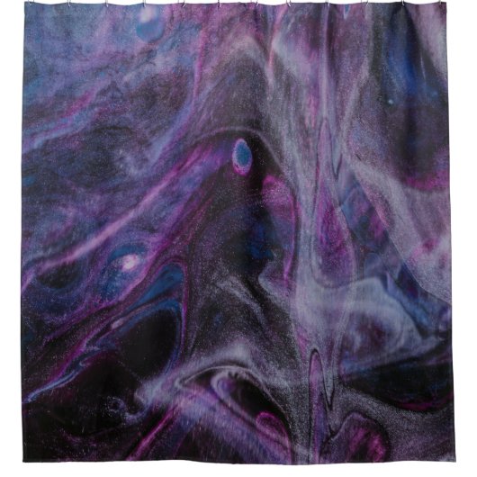 Rideaux De Douche Peinture abstraite violette et rose (Devant)