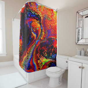 Rideaux De Douche Peinture acrylique Rosso Corsa, Bleu Nuit, Émeraud