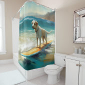 Rideaux De Douche Peinture Anatolie Shepherd Beach Surf (En situation)